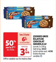 Lu - Cookies Gros Éclats De Chocolat Granola offre à 4,58€ sur Auchan Hypermarché