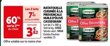 Cassegrain - Ratatouille Cuisinée À La Provençale Huile D'Olive offre à 5,45€ sur Auchan Hypermarché