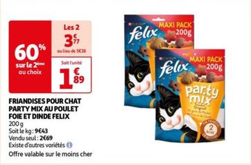 Felix - Friandises Pour Chat Party Mix Au Poulet Foie Et Dinde offre à 2,69€ sur Auchan Hypermarché
