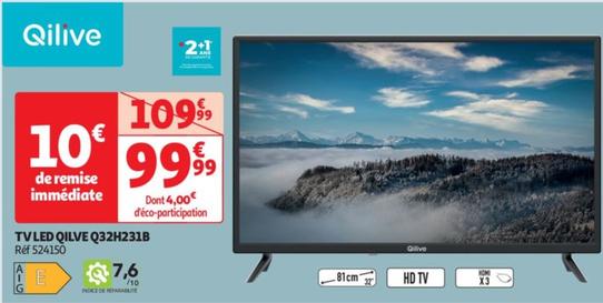Qilive - Tv Led Q32H231B offre à 99,99€ sur Auchan Hypermarché