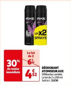 Axe - Déodorant Atomiseur offre à 4,52€ sur Auchan Hypermarché