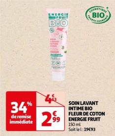 Energie Fruit - Soin Lavant Intime Bio Fleur De Coton offre à 2,99€ sur Auchan Hypermarché