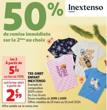 Inextenso - Tee Shirt Enfant  offre sur Auchan Hypermarché