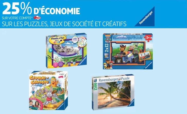 Sur Les Puzzles, Jeux De Société Et Créatifs offre sur Auchan Hypermarché
