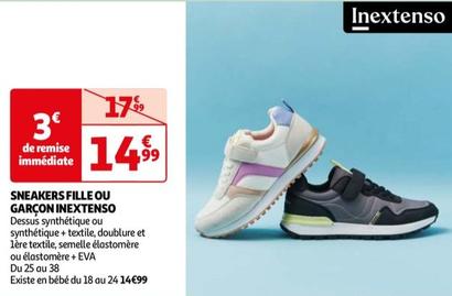 Inextenso - Sneakers Fille Ou Garçon offre à 14,99€ sur Auchan Hypermarché