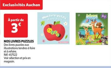 Nos Livres Puzzles offre à 3€ sur Auchan Hypermarché