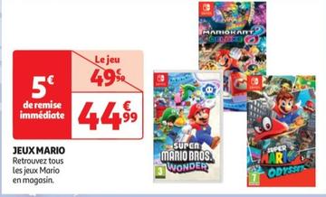 Nintendo - Jeux Mario offre à 44,99€ sur Auchan Hypermarché