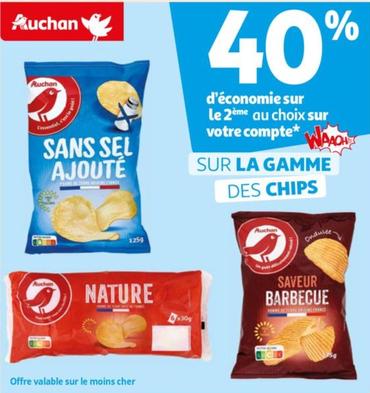 Auchan - Sur La Gamme Des Chips offre sur Auchan Hypermarché