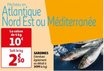 Sardines offre à 2,5€ sur Auchan Hypermarché