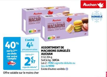 Auchan - Assortiment De Macarons Surgelés offre à 4,95€ sur Auchan Hypermarché