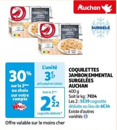 Auchan - Coquilettes Jambon Emmental Surgelées offre à 3,17€ sur Auchan Hypermarché