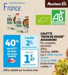 Auchan - Galette "Envie De Veggie" Bio offre à 2,78€ sur Auchan Hypermarché