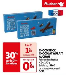 Auchan - Choco Stick Chocolat Au Lait offre à 0,99€ sur Auchan Hypermarché