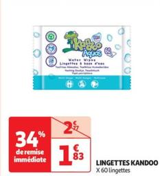 Kandoo - Lingettes  offre à 1,83€ sur Auchan Hypermarché