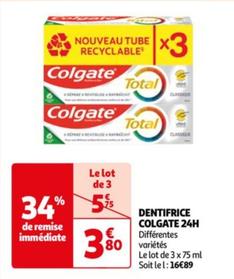 Colgate - Dentifrice 24H  offre à 3,8€ sur Auchan Hypermarché