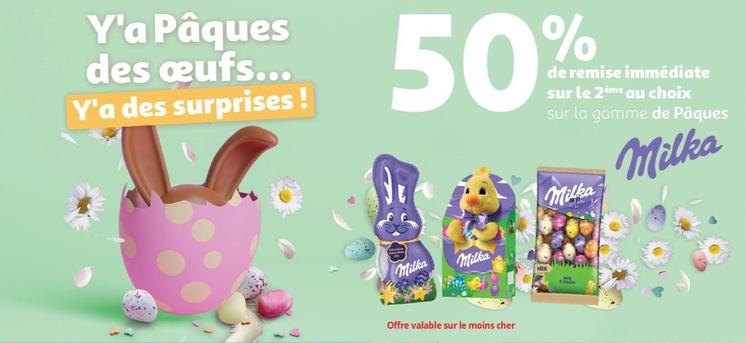 Milka - De Remise Immédiate Sur Le 2ème Au Choix Sur La Gamme De Pâques offre sur Auchan Supermarché