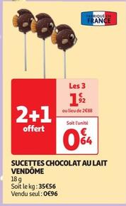 Sucettes Chocolat Au Lait Vendome  offre à 0,96€ sur Auchan Supermarché