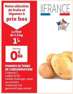 Pommes De Terre De Consommation offre à 0,89€ sur Auchan Supermarché