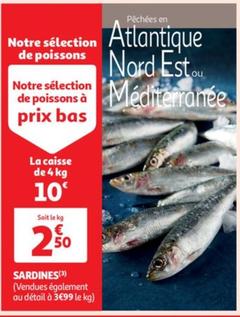 Sardines offre à 2,5€ sur Auchan Supermarché