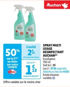 Auchan - Spray Multi Usage Desinfectant offre à 2,25€ sur Auchan Supermarché
