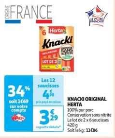 Herta - Knacki Original offre à 3,29€ sur Auchan Supermarché