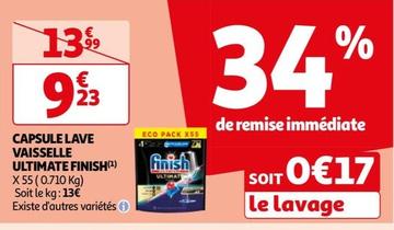 Finish - Capsule Lave Vaisselle Ultimate offre à 9,23€ sur Auchan Supermarché