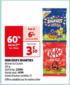 Nestlé - Mini Oeufs Smarties offre à 4,99€ sur Auchan Supermarché