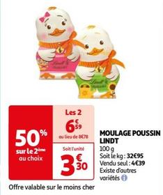 Lindt - Moulage Poussin offre à 4,39€ sur Auchan Supermarché