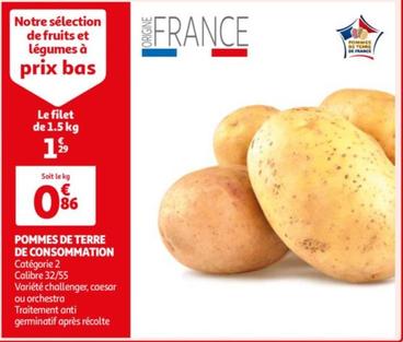 Pommes De Terre De Consommation offre à 0,86€ sur Auchan Supermarché