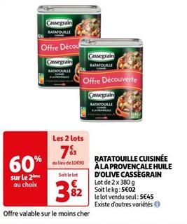 Cassegrain - Ratatouille Cuisinée À La Provençale Huile D'Olive offre à 5,45€ sur Auchan Supermarché