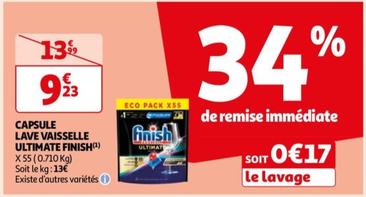 Finish - Capsule Lave Vaisselle Ultimate offre à 9,23€ sur Auchan Supermarché