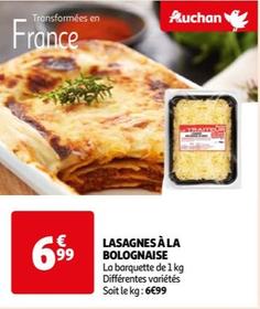 Auchan - Lasagne A La Bolognaise offre à 6,99€ sur Auchan Supermarché