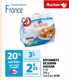 Auchan - Bâtonnets De Surimi offre à 2,55€ sur Auchan Supermarché