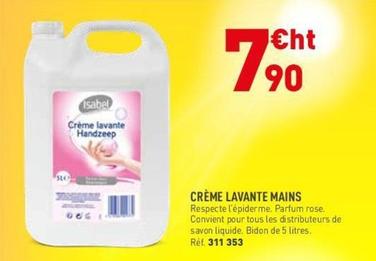 Crème Lavante Mains offre à 7,9€ sur Hyperburo