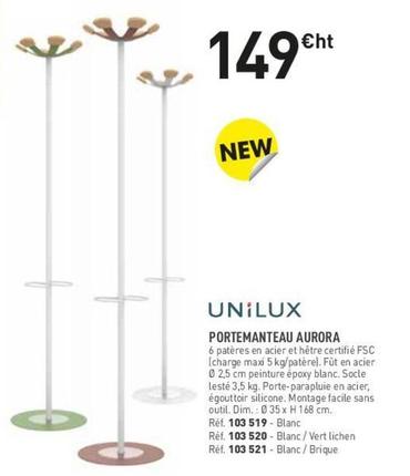 Unilux - Portemanteau Aurora offre à 149€ sur Hyperburo