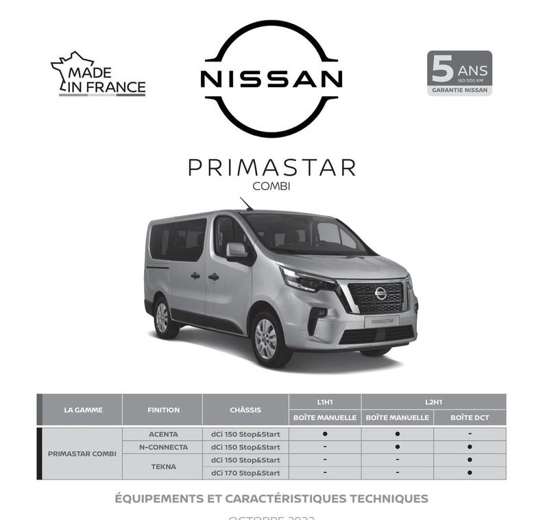 Nissan - Primastar offre sur Nissan