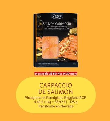 Deluxe - Carpaccio De Saumon offre sur Lidl