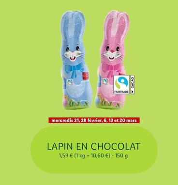 Favorina - Lapin En Chocolat offre à 1,59€ sur Lidl