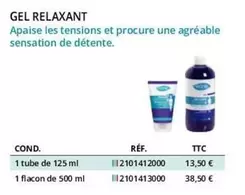 Gel Relaxant offre à 13,5€ sur Distri Club Médical
