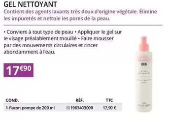 Gel Nettoyant offre à 17,9€ sur Distri Club Médical
