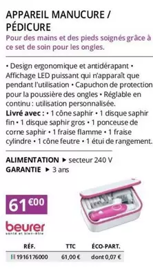 Beurer - Appareil Manucure / Pedicure offre à 61€ sur Distri Club Médical