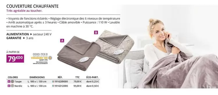Couverture Chauffante offre à 79€ sur Distri Club Médical