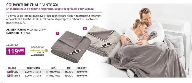 Couverture Chauffante Xxl offre à 119€ sur Distri Club Médical