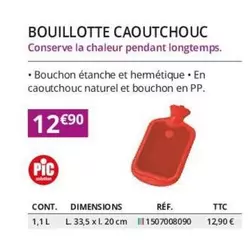 Bouillotte Caoutchouc offre à 12,9€ sur Distri Club Médical