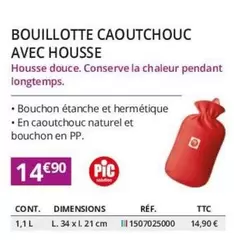 Bouillotte Caoutchouc Avec Housse offre à 14,9€ sur Distri Club Médical