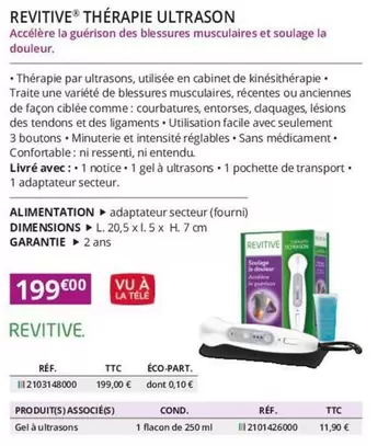 Revitive - Thérapie Ultrason offre à 199€ sur Distri Club Médical
