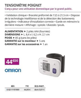 Tensiometre Poignet offre à 44€ sur Distri Club Médical
