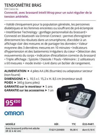 Tensiometre Bras offre à 95€ sur Distri Club Médical