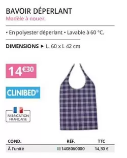 Bavoir Déperlant offre à 14,3€ sur Distri Club Médical