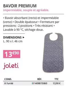 Bavoir Premium offre à 13,9€ sur Distri Club Médical